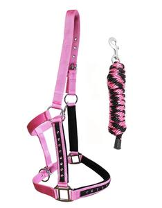 Cabestro de nailon personalizado, tachuela de nailon, cuerda de diamantes de imitación ajustable acolchada de nailon, cabestros de sillín inglés acolchados de India - Product Image 2