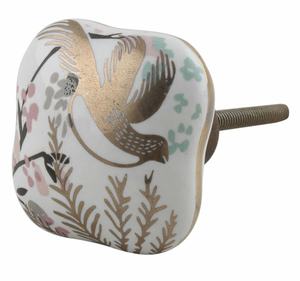 Nouveau Style marocain or hexagone fleur boutons en céramique tiroir en métal armoire poignée tire pour cuisine chambre hôtel commodes-CK 558 - Product Image 2