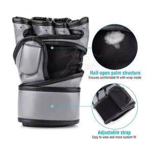 Gants MMA d'entraînement professionnel avec support de poignet pour la salle de sport et le fitness Gants MMA durables pour le sparring - Product Image 5