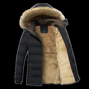 Hiver Nouveau Chaud Epais Polaire Parkas Hommes Imperméable À Capuche Col De Fourrure Parka Veste Manteau Hommes Automne Mode Casual Parkas Hommes - Product Image 2