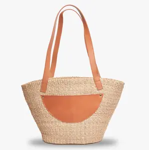 핫 트렌드 2024 클래식 도매 사용자 정의 토트 해초 가방 세면도구 여행 대용량 투명 짠 여성의 쇼핑 핸드백