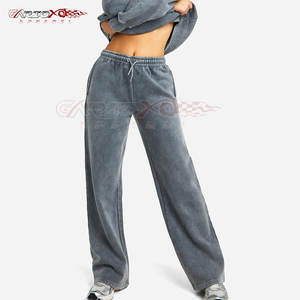 ชุดวอร์ม2ชิ้นผ้ายีนส์ระบายอากาศได้ดีสำหรับฤดูหนาวของผู้หญิงพร้อมเสื้อครอปแบบมีฮู้ดและกางเกงทรงเรียว100% - Product Image 4