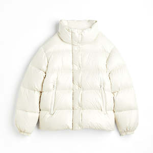 New Reversible Knitted Bomber Jacket <b>Women</b> <b>Waterproof</b> OEM Shell Wholesale <b>Winter</b> Collection <b>Coat</b> Stand Collar Hooded Cotton - Product Image 1