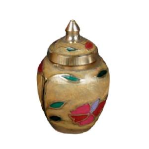 Urnas de recuerdo de cremación de latón de alta calidad con pintura multicolor y urnas funerarias de Metal con acabado de Color Crema para cenizas humanas - Product Image 3