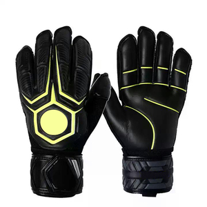 Guantes de Portero de Fútbol Profesionales Personalizados a Precio de Fábrica, Guantes de Entrenamiento de Cuero Antideslizantes con Protección para los Dedos - Product Image 1