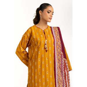 IUSTKSD-1167 Traje Casual de Verano de 3 Piezas con Estampado Khaddar - Product Image 1