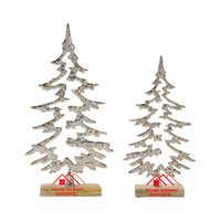 Ensemble de 3 bougeoirs en forme d'arbre décor de Noël meilleure vente décor à la maison vente chaude décoratif Antique fini