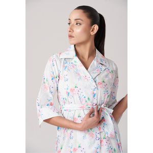 Abrigo informal para mujer con cinturón Diseño de cuello elegante - Product Image 2