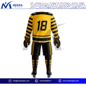 Venta al por mayor personalizado hombres uniforme de hockey sobre hielo con transpirable Jersey y pantalones Kit completo OEM ODM impresión disponible para los equipos - Product Image 4