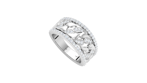 แหวนสัญญาประดับเพชรธรรมชาติสีทอง & 0.50Ctw 14K สำหรับผู้หญิง - Product Image 4