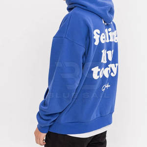 Servicio OEM, Sudaderas con Estampado Puff para Hombre al por Mayor, Sudaderas Ligeras de Color Sólido con Estampado Puff - Product Image 4