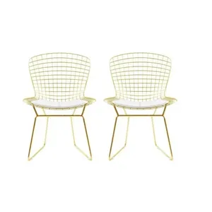 Silla de Metal con patas de cuero para eventos, muebles de comedor de estilo nórdico, muestra gratis - Product Image 2