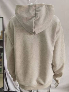 Sudadera con capucha con estampado de guepardo gris minimalista europeo y americano, sudadera versátil con capucha suelta de pentagrama para mujer, tendencia superior 2025 - Product Image 4