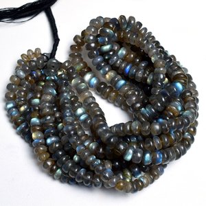 Piedra de labradorita Natural, cuentas de piedras preciosas Rondelle lisas, cuentas sueltas, fabricación de joyas DIY, hilo de cuentas, precio de fábrica - Product Image 6