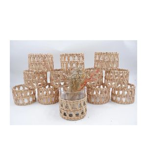 Portavasos Desechable Ecológico de Pasto Marino, Hecho a Mano, Reciclable, para Té con Leche, Soportes y Estantes de Almacenamiento - Product Image 6