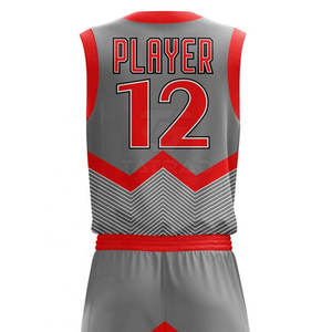 Vente chaude, ensembles d'uniformes de basket-ball personnalisés imprimés, respirants, à séchage rapide, sans manches, de haute qualité, 100% polyester, prix de gros - Product Image 5