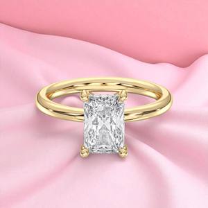 ชุดง่ามเพชรสำหรับผู้หญิงชุดง่ามเพชรสำหรับปลูกในห้องปฏิบัติการ2.10กะรัต/เทียบกับแหวนหมั้นเพชร14K กุหลาบ/เหลือง/ขาวทองสำหรับผู้หญิง - Product Image 2