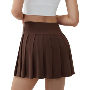 Jupe de tennis pour femmes la plus vendue, couleur brun foncé, tenue tendance, taille haute, vêtements de sport, jupe de tennis pour femmes - Product Image 2