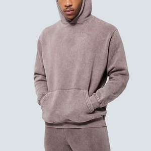 Survêtement de course d'entraînement sportif deux pièces de haute qualité 100% coton survêtement chaud d'hiver - Product Image 2