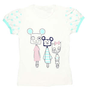 Camiseta estampada de media manga para niña - Blanca - Product Image 1
