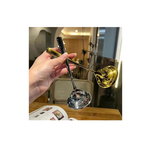 ชุดเสิร์ฟช้อนซุปทองเหลืองหรูหราพร้อมโบราณขัดเงาที่ดีที่สุดสําหรับใช้ในบ้านและร้านอาหารในโรงแรม - Product Image 1