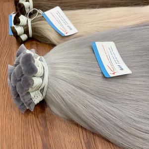 สินค้าคุณภาพสูงสีเงินผมต่อแบบตรงคุณภาพสูงมากไม่พันกันพร้อมส่งในสต็อก - Product Image 1