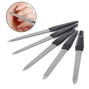 Lime à ongles en plastique noir personnalisée en gros, lime à pieds à pointe fine, accessoires de beauté professionnels pour manucure et pédicure, OEM - Product Image 1
