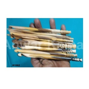 Juego de agujas de tejer de madera, una sola punta recta de aguja de tejer, suministros de tejer, agujas para principiantes hechas a mano - Product Image 2