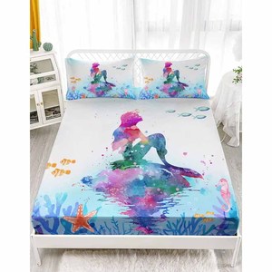 Vente en gros de protège-matelas en coton avec logo personnalisé, jupe simple et paisible imperméable à l'eau OEM/ODM avec motif imprimé de punaises de lit - Product Image 3