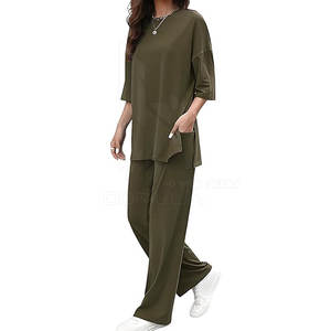 Tenue de survêtement d'été pour femmes de tous les jours Survêtement d'été en coton pour femmes style de rue - Product Image 6