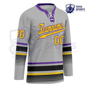 Jersey de Hockey sobre Hielo Deportivo de Manga Larga, Color Negro, Alta Calidad, con Buen Servicio, del Mejor Proveedor, Nuevo - Product Image 2