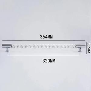 Mango largo de diseño con combinación de vidrio y metal para armarios de lujo, cajones y estilo interior de la India - Product Image 5