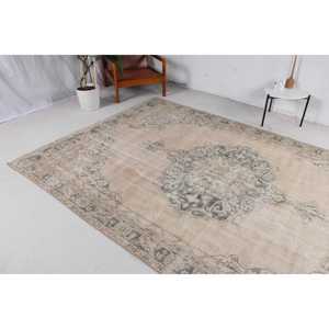 พรมตุรกีขนาดใหญ่ 5.4x10.2 ฟุต พรมวินเทจ พรมขนสัตว์สีเทา - Product Image 3