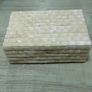 États-unis Lametierartz Poterie Décoration intérieure Art indien Boîte en os blanc naturel Bords blancs Spécial conçu pour les bijoux - Product Image 3