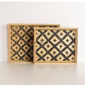 Ensemble de 2 pièces 963.* Plateau de service alimentaire en jute et en osier fabriqué à la main Offre Spéciale ménager Usine Vente en gros fournitures pour restaurants et hôtels - Product Image 3