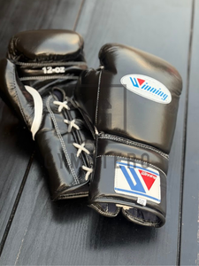 Pro Winning Leather Boxing <b>Gloves</b> Hand Grips Martial Arts Training Lace-Up Thick 4-Layer Padding Breathable Moisture Wicking - Product Image 3