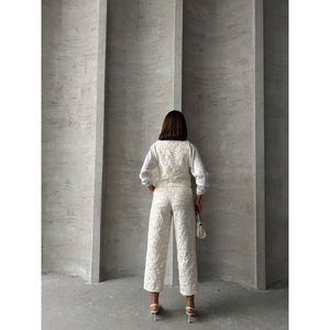 Chaleco Vaquero Bordado para Mujer TOPSHOW - Chaqueta sin Mangas Elegante 100% Algodón para Uso Casual, Venta al Por Mayor Disponible - Product Image 5