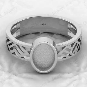 925 argent Sterling haute qualité filigrane lunette réglage conception lunette blanc anneau lunette réglage souvenir lait maternel bijoux fins - Product Image 4