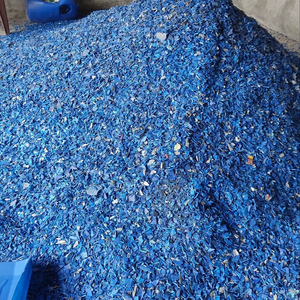 Déchets de fûts bleus en PEHD de qualité alimentaire, recyclés et broyés, pour moulage, respectueux de l'environnement, vente en gros - Product Image 1