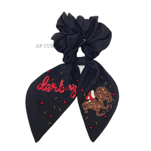 Top Selling Derby Handmade Beaded <b>Scrunchies</b> Stylish Seed Bead Hair Tie with Soft Fabric Strong Hold Fashion Hair Accessory - Product Image 1