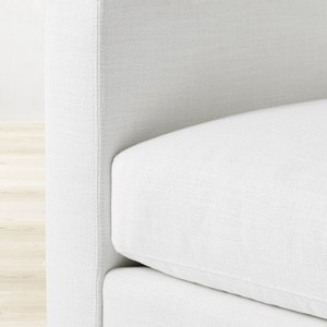 モダンで豪華な2人掛けの白い生地のソファ家庭やホテルで使用するための快適なリビング家具木製 - Product Image 4