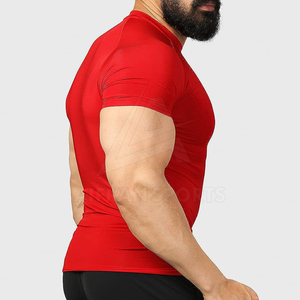 Diseño personalizado Gimnasio Correr Camisas de compresión para los hombres de manga corta de los hombres de buena calidad Camisas de compresión - Product Image 5