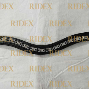 ADEEFA Premium Padded Leather Horse Brow Band Custom Crystal Beaded -Cob-Full-Exfull Customizable Color Direct India Best - Product Image 3