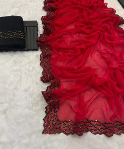 ชุดเจ้าสาวที่หรูหราผ้าคาทันผ้าซิ่นกับงานโดริ: เปลี่ยนสไตล์ของคุณด้วยการตรวจสอบลายดอกไม้เรขาคณิตราคาถูกราคาถูก - Product Image 3