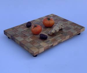 Tabla de Cortar de Madera con Ranura para Jugos y Plato para Pizza, Antideslizante, Fácil de Limpiar, Apta para Lavavajillas, Forma Rectangular, 2.0 cm de Grosor - Product Image 2