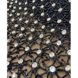 <b>Direct</b> factory Supply <b>Beaded</b> Cotton Fabric with Heavy Lace Embroidery for Bridal and Occasion Wear Available for factory Price - Product Image 6