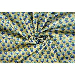 Tela de Algodón Estampada a Mano con Diseño Indio de Jaipur para Ropa de Mujer, Textiles para el Hogar, Accesorios y Bolsos ART&ART High - Product Image 1