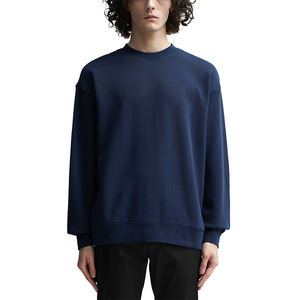 2025 hommes Vintage Western hiver découpé solide pull sweat haute qualité Polyester/coton surdimensionné - Product Image 3