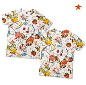 High Quality Best Service OEM O-neck Short Sleeve Polyester Cotton Travel Kids Adult All Size For Men clothing 2022 Viet Nam