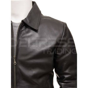 Blouson aviateur en cuir pur pour hommes de qualité supérieure respirant motif de style de rue décoration dernière tenue décontractée pour l'hiver polaire - Product Image 4